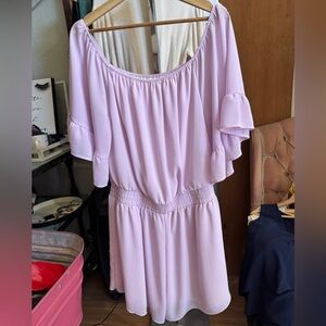 Lavender Off-Shoulder Romper